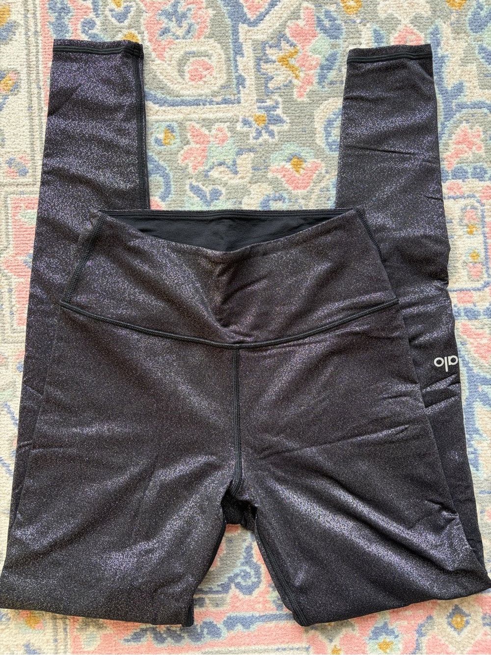 ALO Yoga Black Glitter Leggings